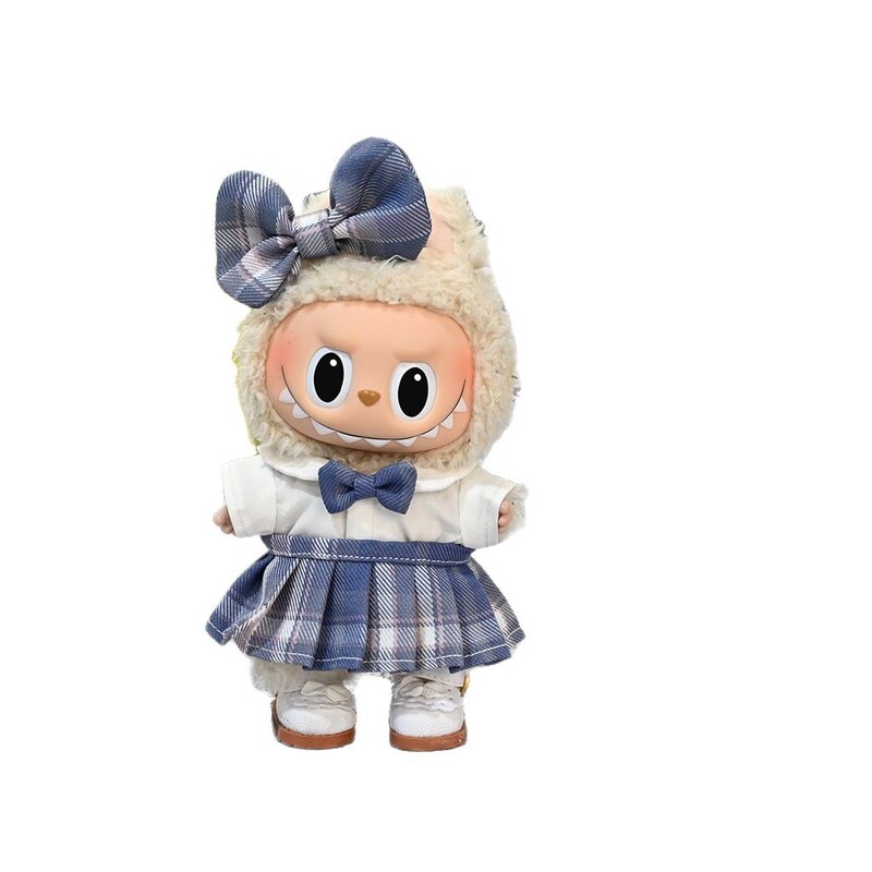 洋服のみ】ペンダント LABUBU 洋服 春スイートサスペンダースカート 17CM ラブブ着替えサスペンダースカート おしゃれ|undefined