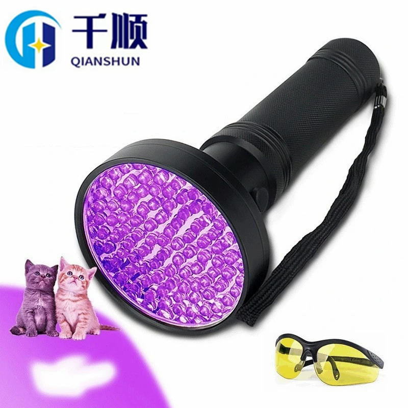 Трансграничный спот 100led фиолетовый фонарик лампа из алюминиевого сплава многофункциональный детектор банкнот лампа фиолетовый фонарик