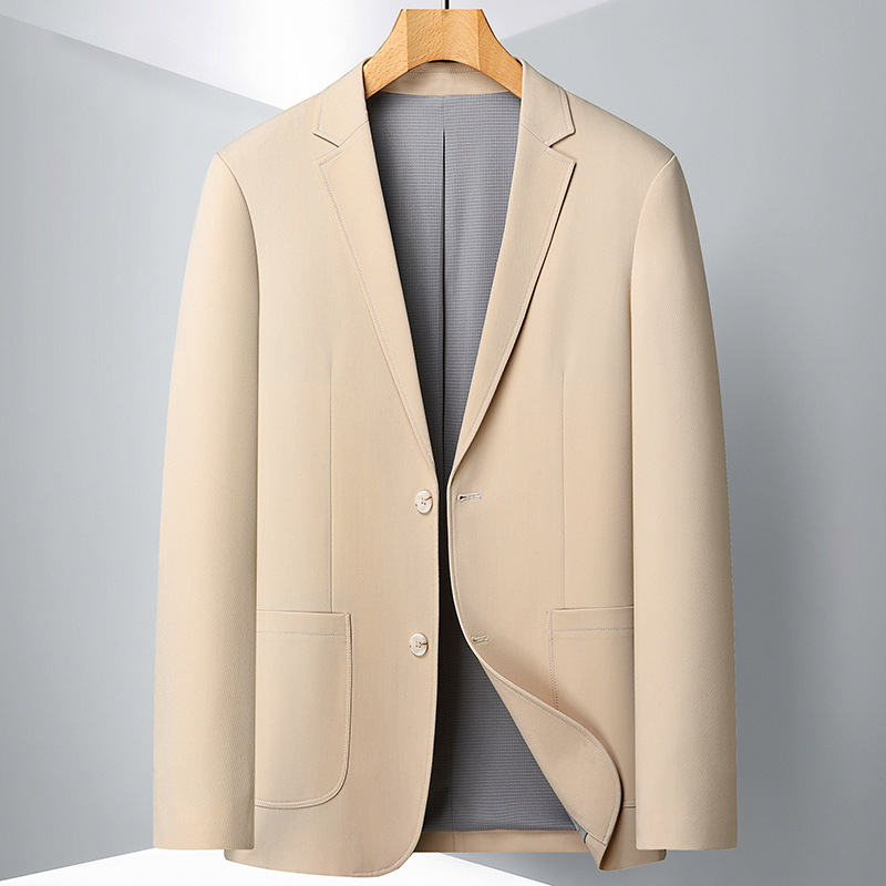 Men's Clothing casual suit light luxury business single western middle aged and young people solid color single breasted trendy suit _voghion.com