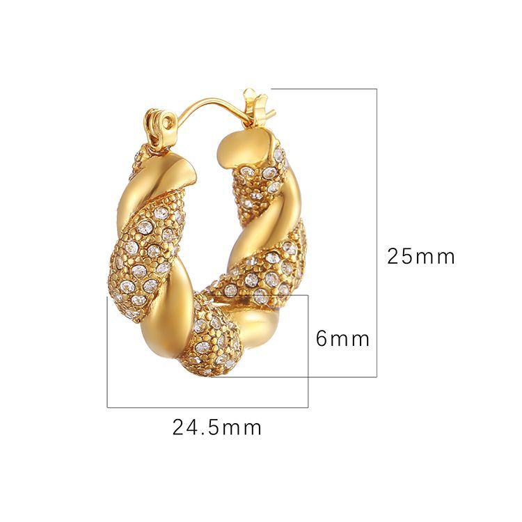 Amazon Venta caliente ZIRCON pendientes retro elegantes pendientes simples pendientes versátiles pendientes de moda al por mayor suministro directo