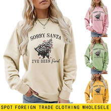 亚马逊ebay独立站休闲时尚趣味个性女士圣诞节新款圆领长袖衫卫衣