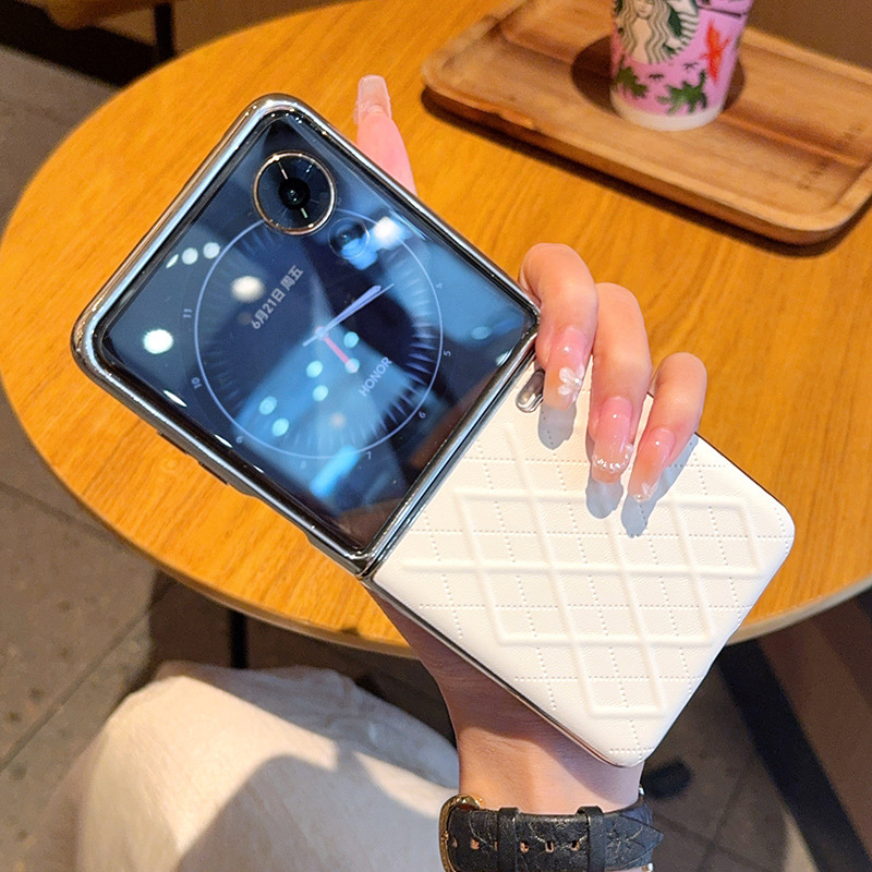 For Motorola Razr50 Folding Screen Phone Case Electroplated motorazr50ultra Diamond Leather 5g