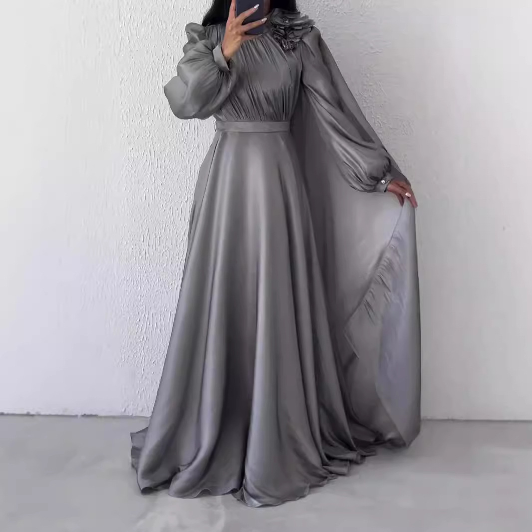 Women's Clothing Middle East Spring and Autumn Hot Sale Dress Skirt High grade Irregular Shawl Long Dress Women_voghion.com