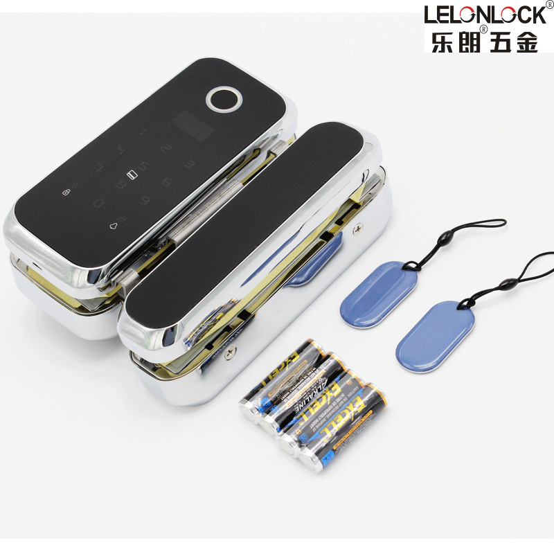 Puerta de cristal de la huella digital inteligente de bloqueo de huellas dactilares semiconductor cabeza cerradura inteligente de la Oficina del hotel