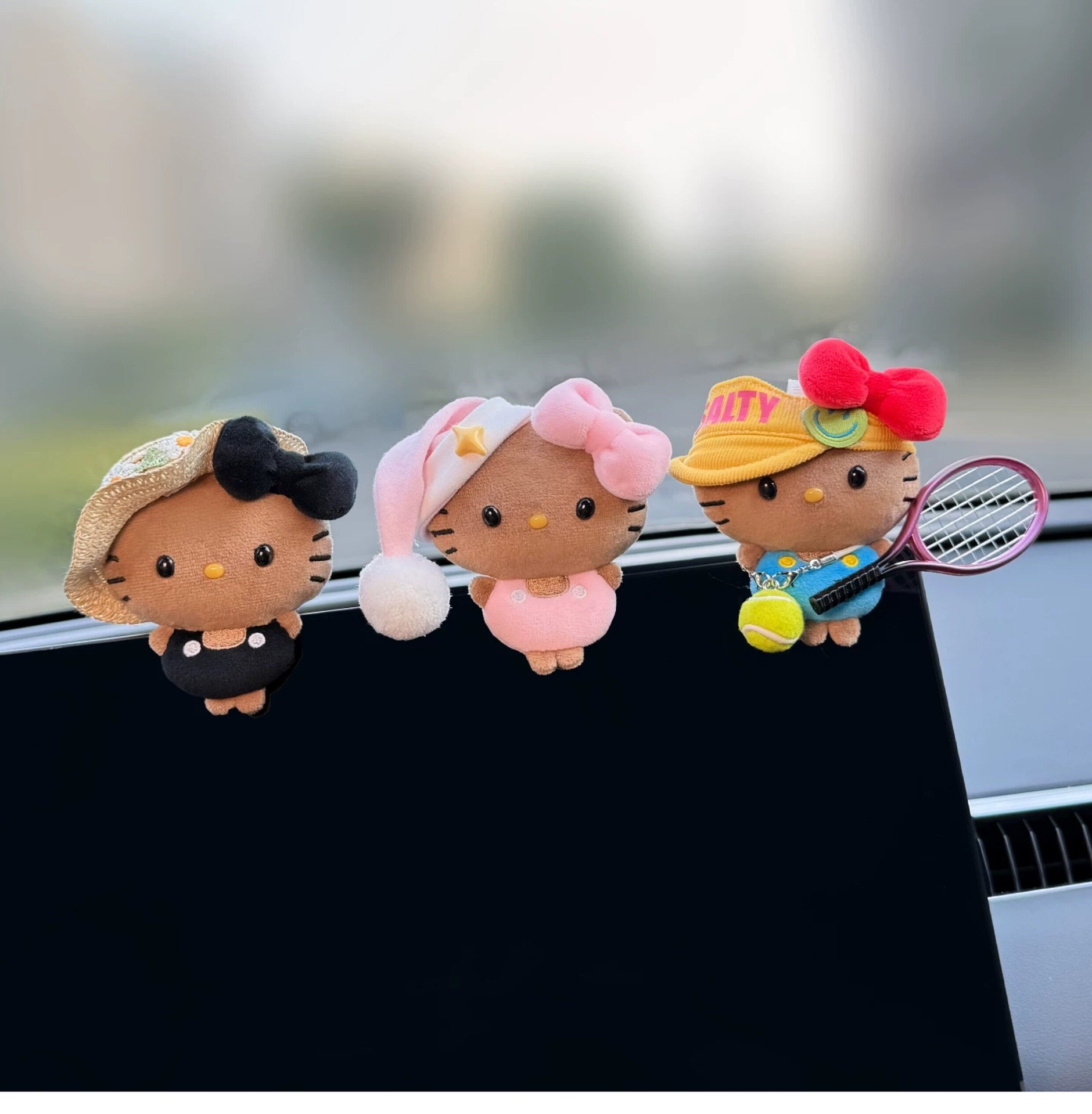 2026 New Car Ornaments, Dashboard Screen Lying Car Doll, Display Car Interior Decorations, Cute Kitty