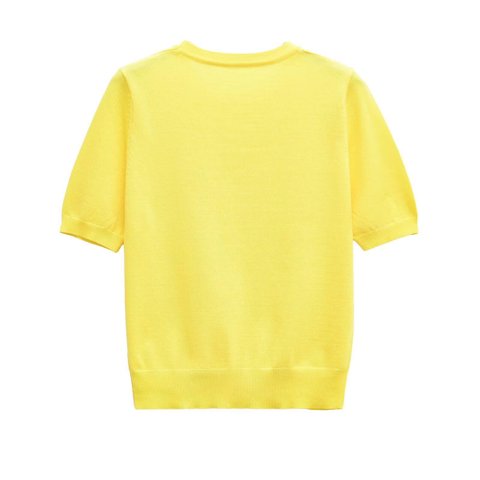 Women's Clothing Women's Fashionable Plain Knit Sweater Simple Crew Neck Short Sleeve Basic Top Summer For Formal & Casual For Women_ecoleips.com