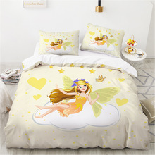 女孩床上用品家纺三件套四件套跨境外贸亚马逊床品套件数码