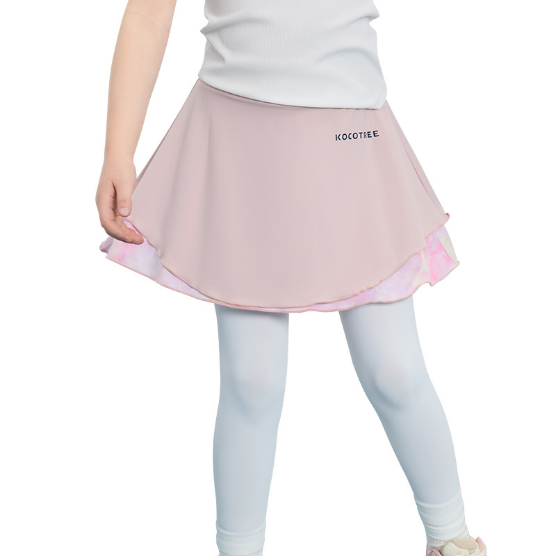 KK ツリーガールズスポーツスカート夏の速乾性衣類スーツ子供のスポーツトレーニング服女の子高弾性ヨガパンツ|undefined