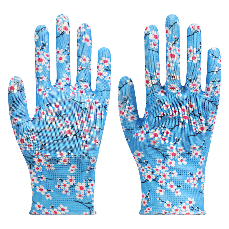 (plum blossom) guantes de nylon de colores