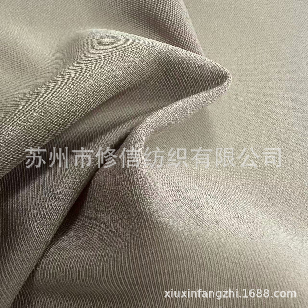 现货50D骑兵斜长丝超高弹机械弹纬弹 无氨弹力风衣面料