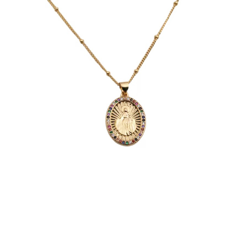 retro copper zircon variety of cross Maria pendant necklace wholesalepicture18