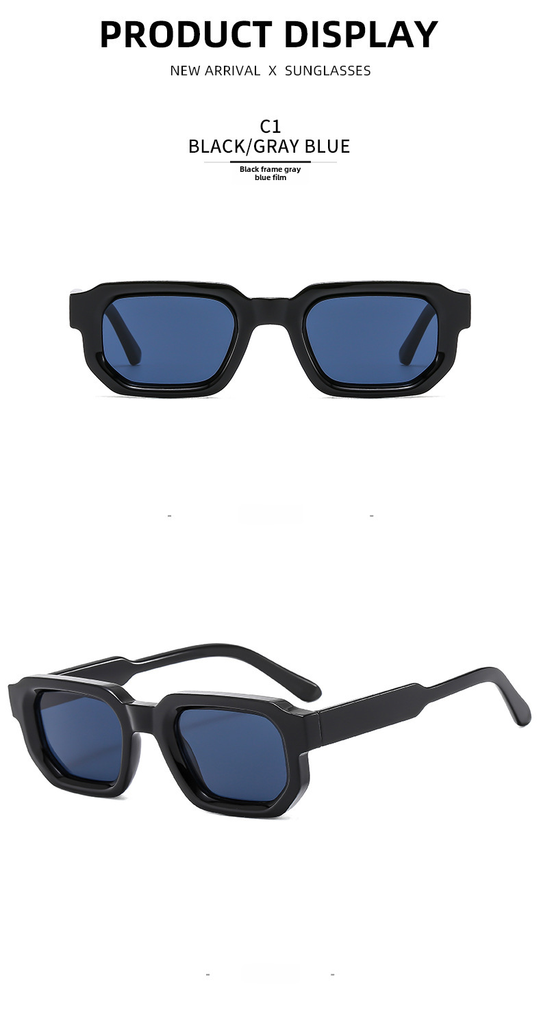 2023 cross-border box Sunglasses European and American vintage square thick small frame fashion Sunglasses female Sunglasses_voghion.com