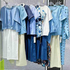 25夏素订中国国风棉麻品牌连衣裙套装裤裙直播实体撤柜品牌折扣货