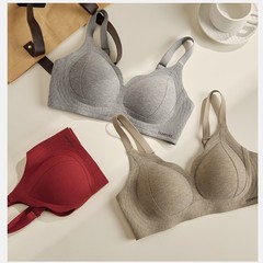 小さな胸の女性のための新しいシームレス下着、スチールリングなし、副胸、たるみ防止、女性の美しい背中の固定カップブラジャー