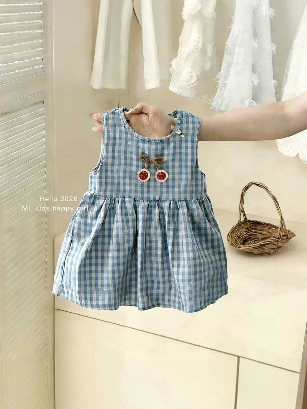 summer blue colored dress