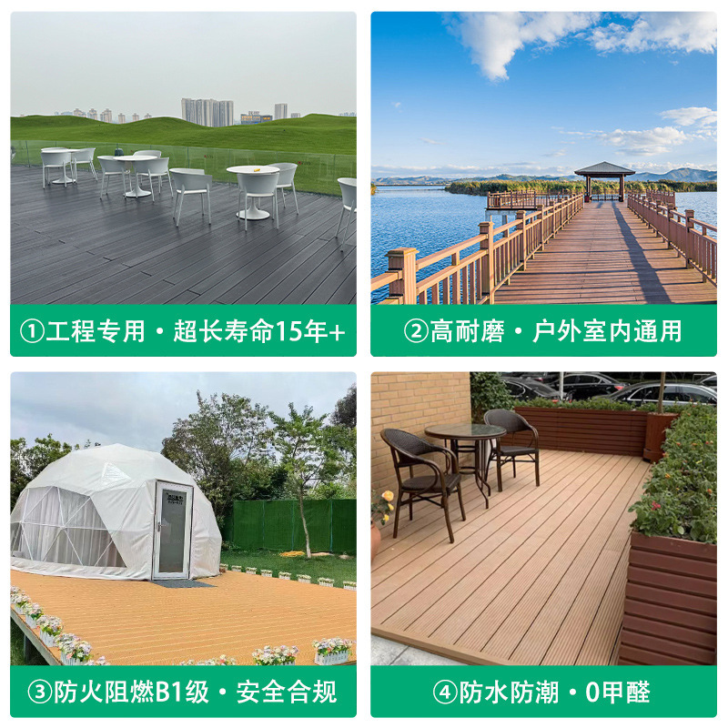 工場卸売エンジニアリング縦木板屋外庭園防食木の床屋外ストレートテクスチャバルコニー木製プラスチック床|undefined