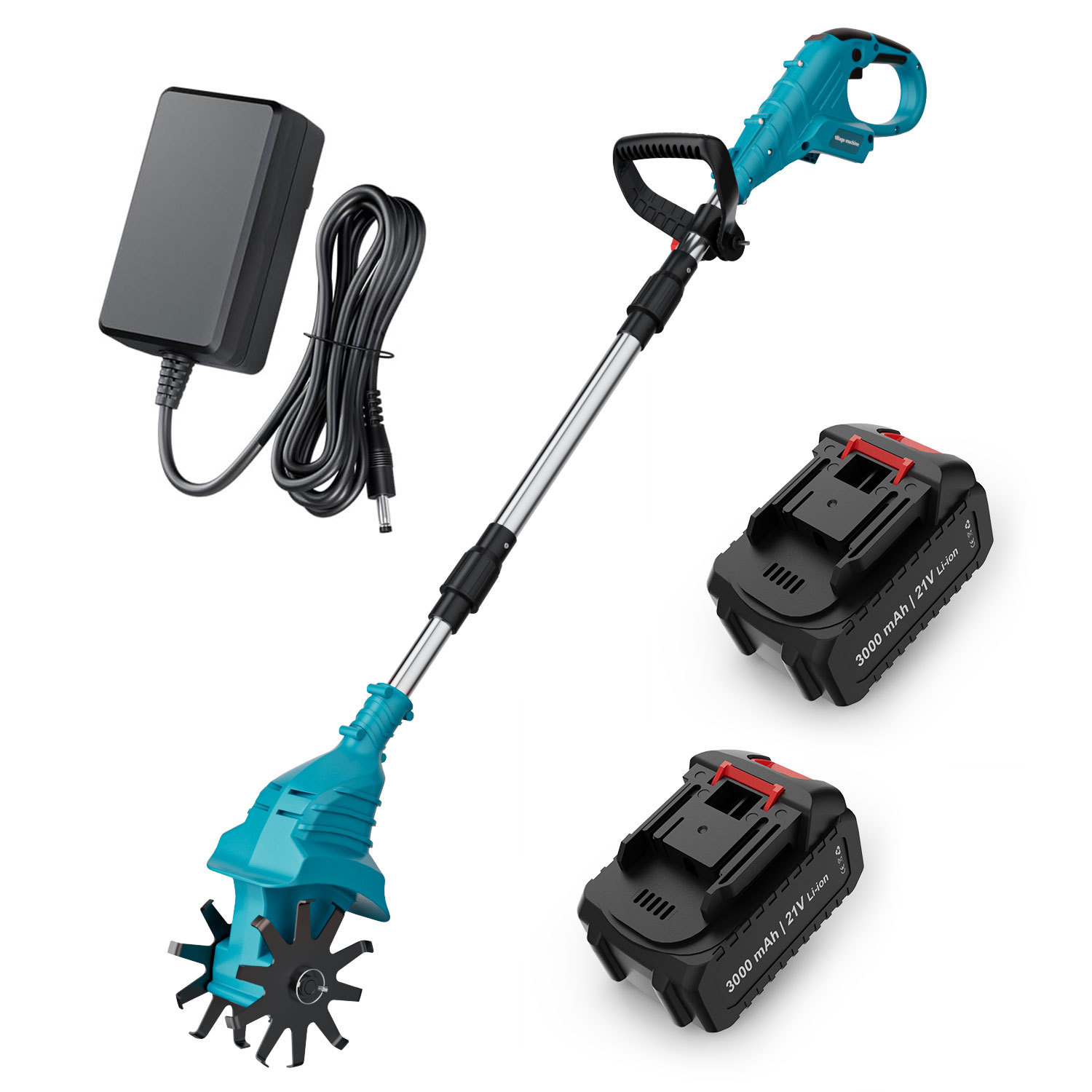 electric soil ripper cross-border small agricultural tiller rotary tiller weeding lithium electric lawn pruning machine tiller