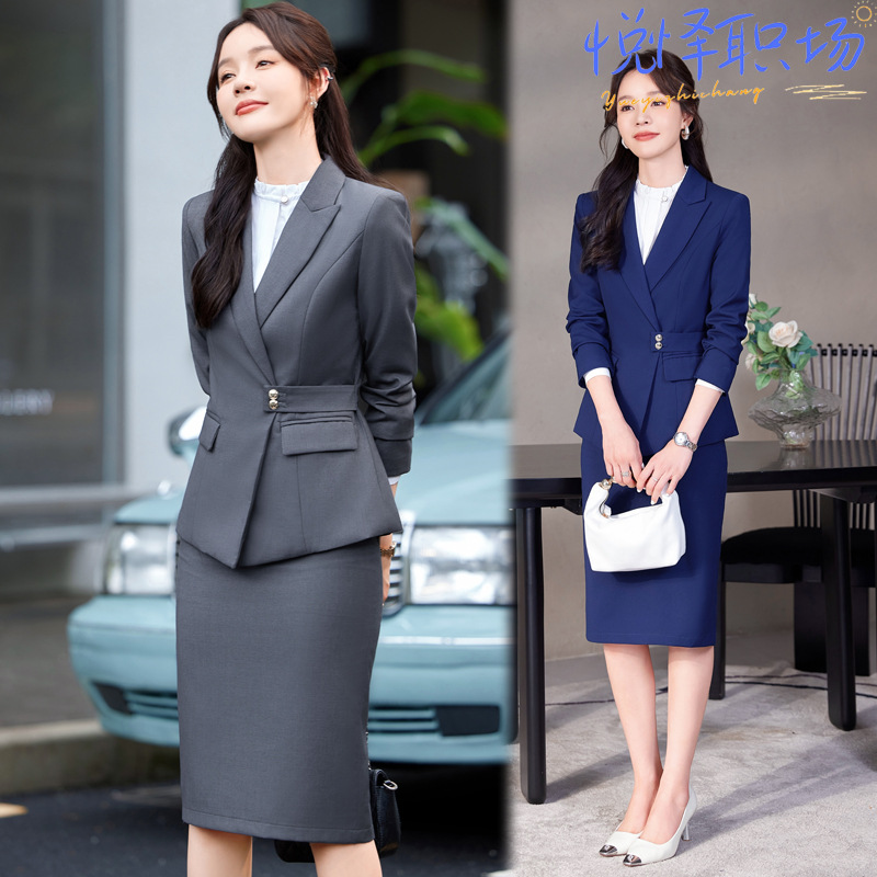 高端职业装套装女时尚气质西服正装工作服秋冬大学生面试西装工装