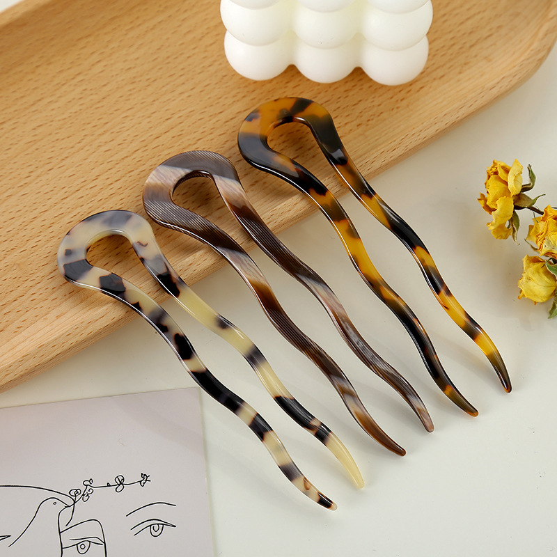 15g Weight Vintage Style Geometric Acetic Acid Sheets Hairpin