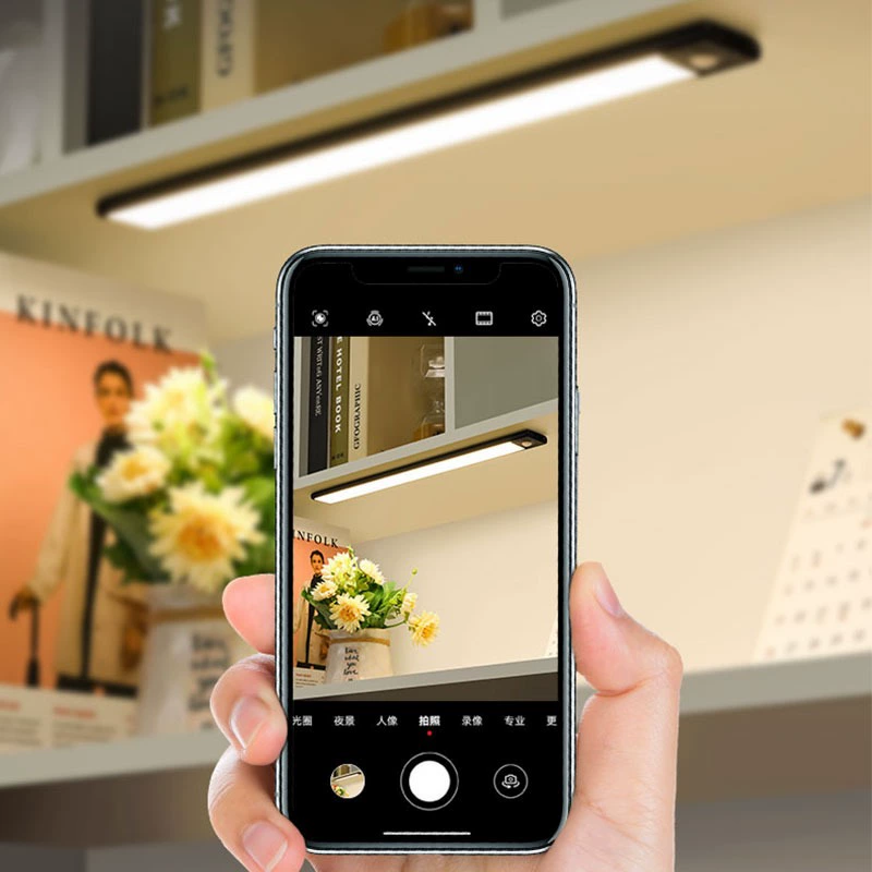 LED-подсветка для шкафов, перезаряжаемая физиологическая световая полоса, индукционные лампы для кухни, магнито-клеящаяся лампа