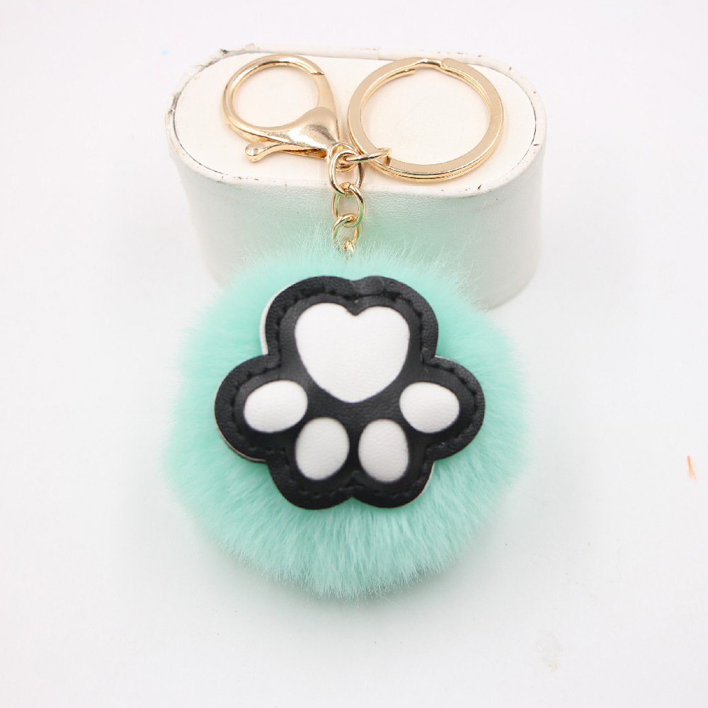 Cute Cat's Claw Keychain Pendant Schoolbag Wallet Bear Paw Plush Pendant Jewelry display picture 5