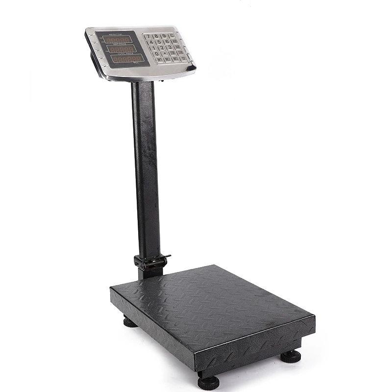 Электронные платформенные весы TCS100/300/500 кг со стальным корпусом, кнопочным управлением, ЖК-дисплеем, для взвешивания и определения цены, складные, для международной торговли, с английским интерфейсом