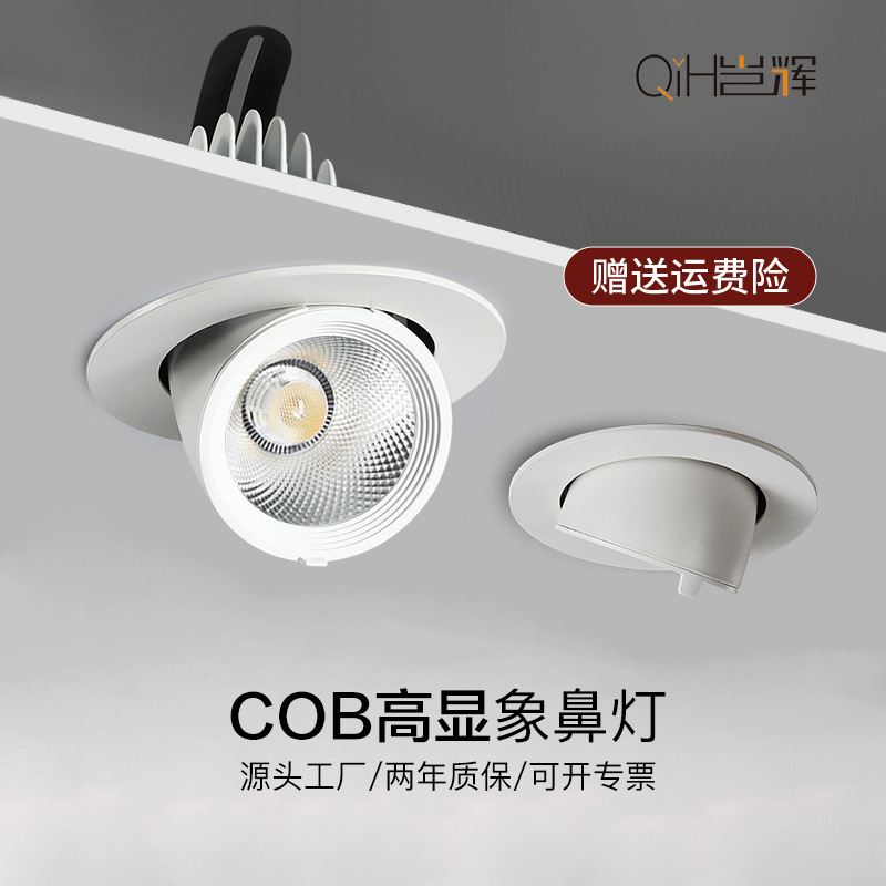 Mazorca elefante nariz lámpara incrustado tienda de ropa ajustable especial led downlight techo sala de estar ojo de ganado tienda de zapatos de lavado de pared centro de atención