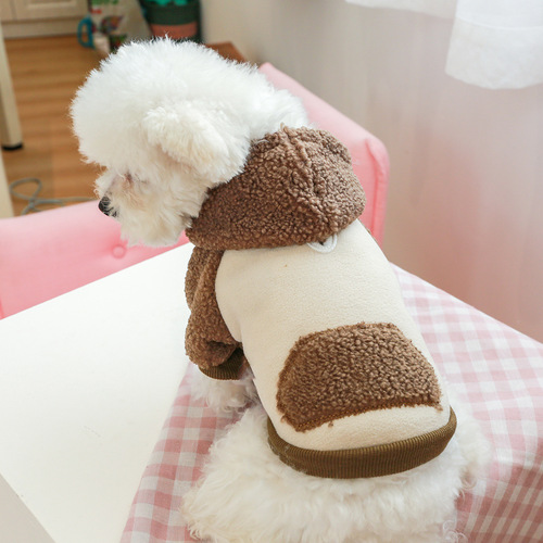 Pet dogs and cats clothing warm and comfortable Korean version sweatshirt