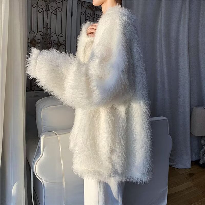 Multicolor glutinoso suave camiseta de punto base para hombres y mujeres en el otoño y invierno con suéter de ropa de punto camiseta de moda