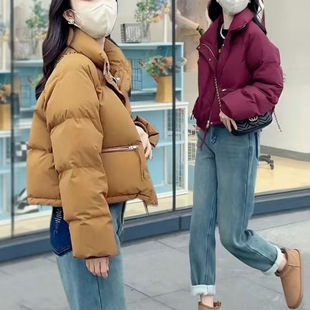 Women's Cotton-padded Coat Short Winter New Style Cotton-padded Coat Thickened Loose plus size Winter Korean Style Coat plus size Collar Small Cotton-padded Coat