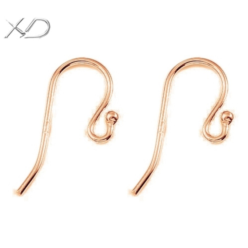 P027【09 Thread Bead Head Ear Hook】*Rose Color