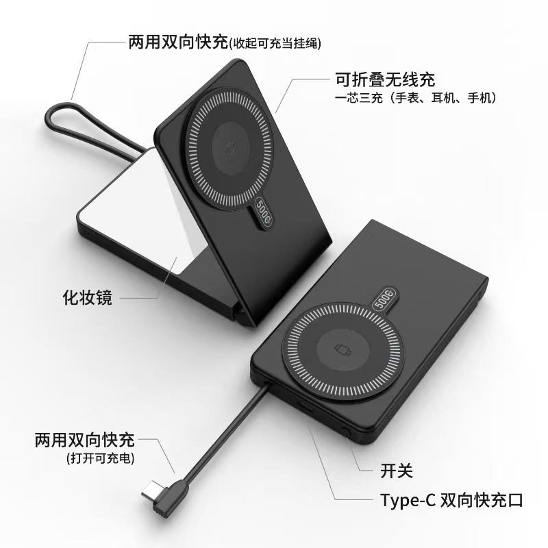 7W5V太阳能充电包单晶硅太阳能折叠板户外露营供手机平板电源充电