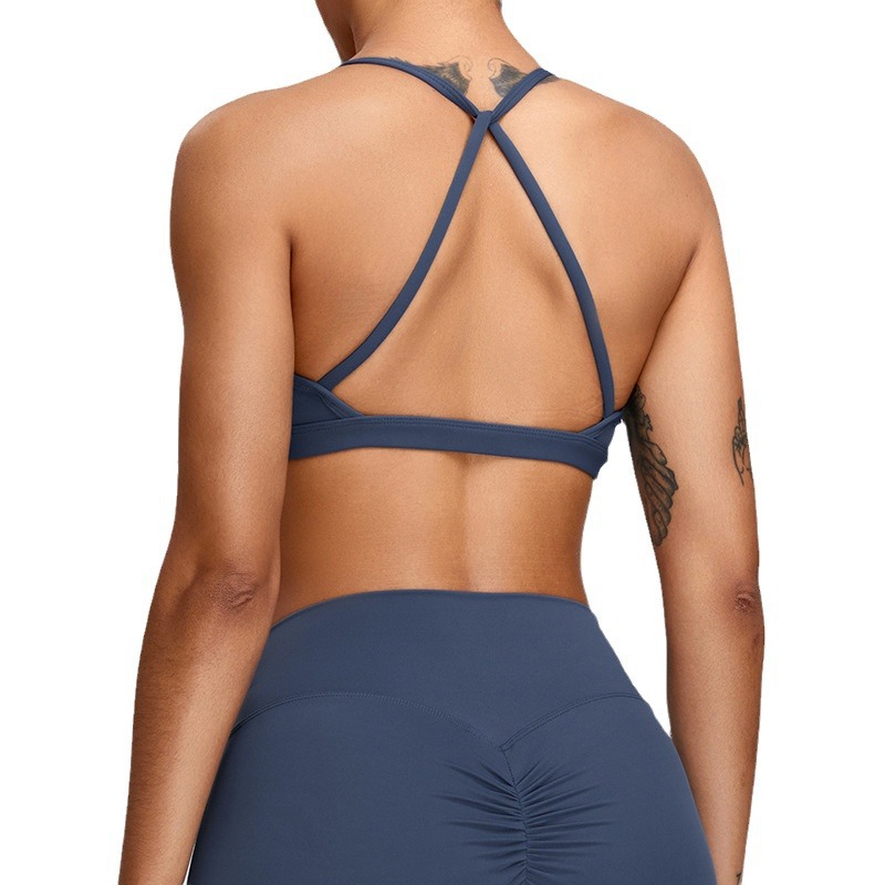Nuevo sujetador de yoga ajustado transfronterizo de mujer cabina de espalda hermosa ropa interior deportiva de secado rápido para correr ropa de yoga ropa de fitness