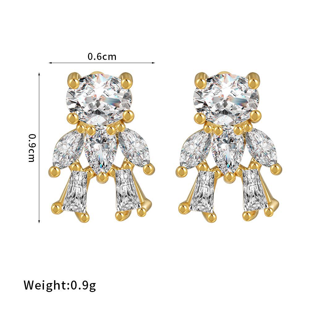 Wholesale Golden Ice Cream Color Zirconium Earrings Nihaojewelry display picture 21