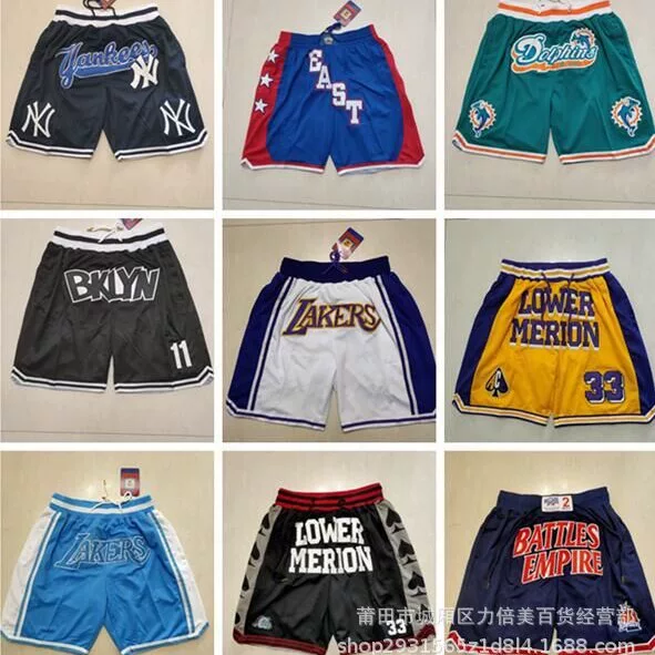 Wholesale Foreign Trade Pants Sun Spurs Bucks Clippers Nets Lakers Grizzlies Pocket Basketball Pants NFL Pants