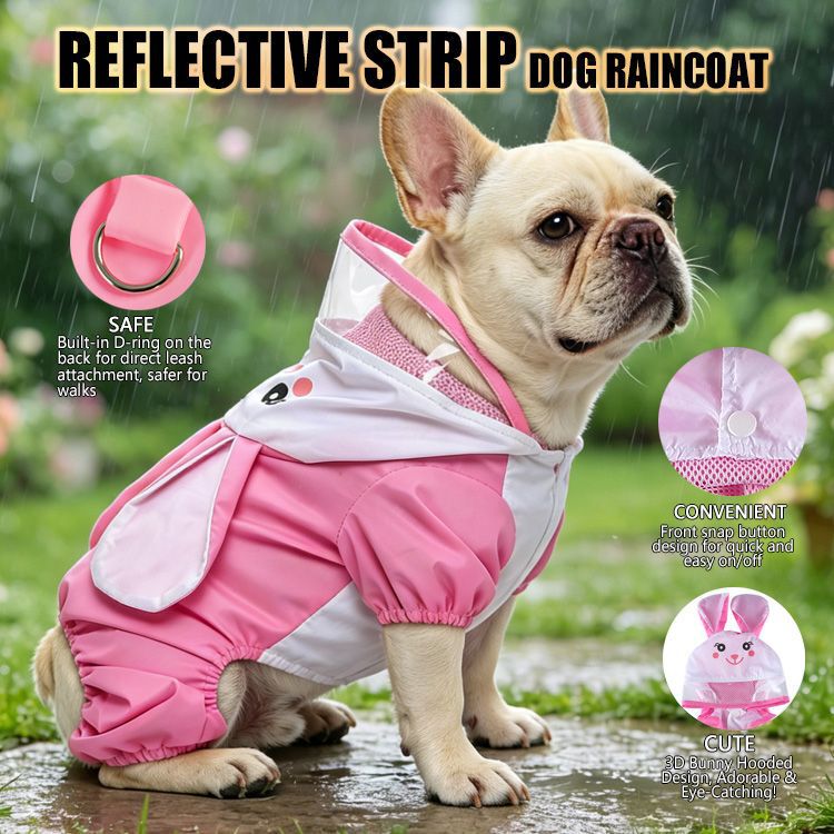 Dinosaur Dog Raincoat Four-legged Waterproof All-inclusive Teddy Traceable Small and Medium-sized Dog Pet Poncho with Reflective Strip Dinosaur Dog Raincoat Four-legged Waterproof All-inclusive Teddy Traceable Small and Medium-sized Dog Pet Poncho with Reflective Strip