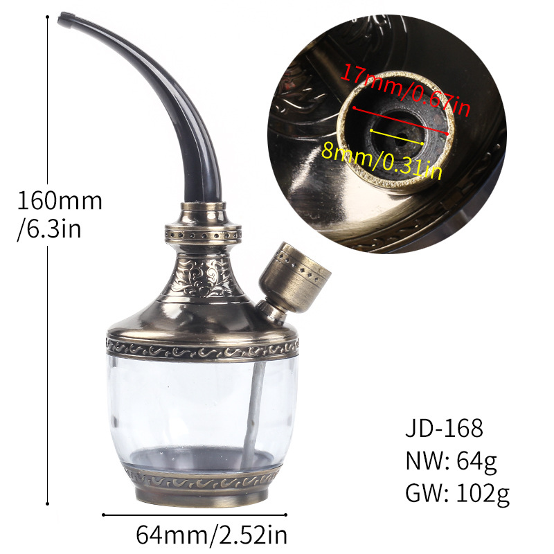 Hookah Men's Cigarette Shredded Hookah Filter Pot Portable Removable Cleanable Hookah Pipe JD-168