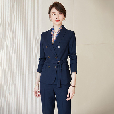 高端西装套装女秋季气质通勤西服外套职业正装珠宝店售楼部工作服