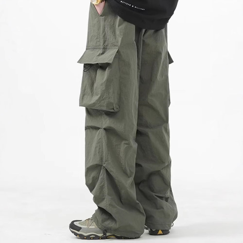 Fall American Retro Multi-Pocket Work Pants Loose Improved Military Pants for Men and Women Unisex Street Fashion Long Pants