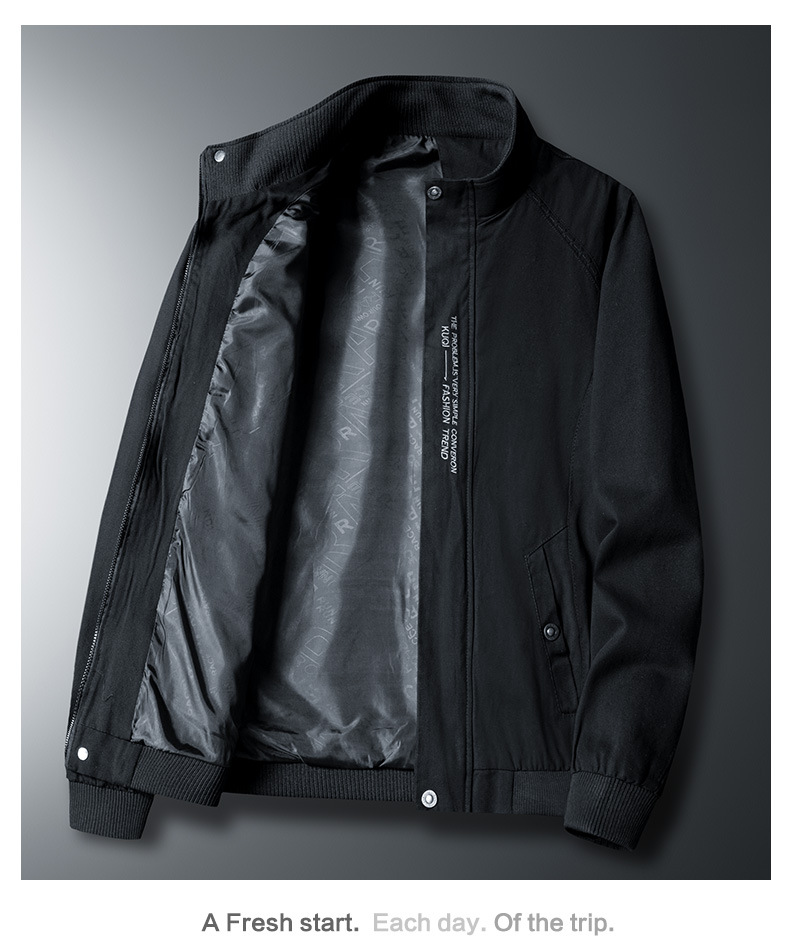 Men's Casual Baseball Collar Jacket Lightweight Spring Autumn_voghion.com