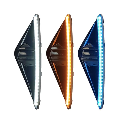 Suitable for 21-24 Haver 3rd Generation H6 Special Daytime Running Lamp Front Fog Lamp Frame Modification LED Daytime Running Decorative Lamp (Gündüz işıqları) - straight-term-led-three-color-streamer-daytime-running-lights-one-price