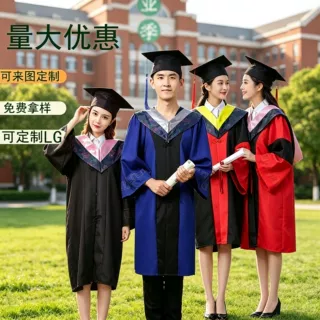 现货批发学士服大学生毕业礼服学院风硕士博士毕业服校长服披肩
