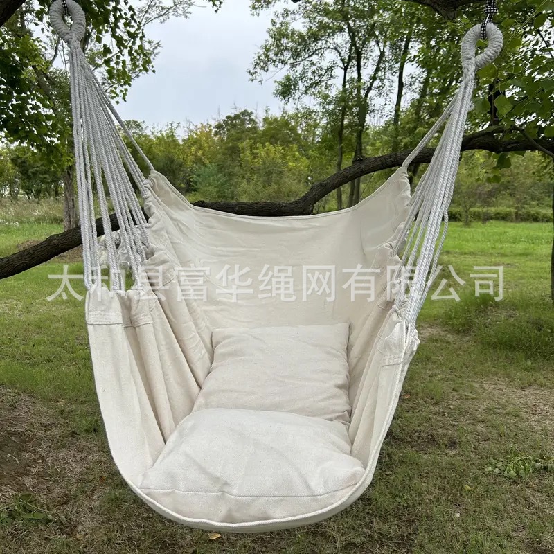 Silla colgante transfronteriza para interiores y exteriores dormitorio hamaca para estudiantes universitarios silla perezosa balcón silla de columpio para el hogar silla colgante para exteriores engrosada