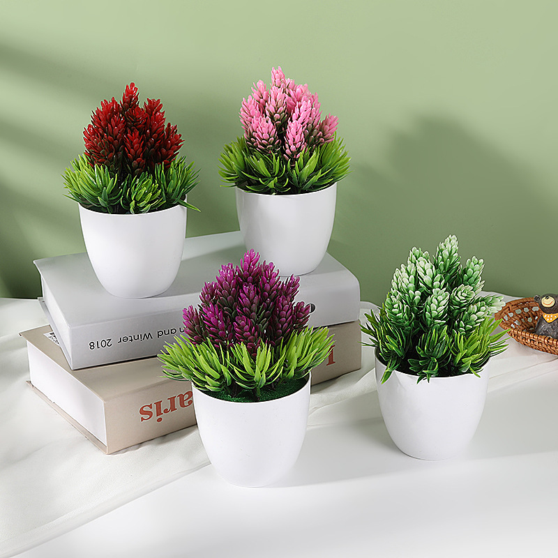 仿真植物盆栽仿真迎客松羅漢松小盆景假花盆栽仿真綠植盆景