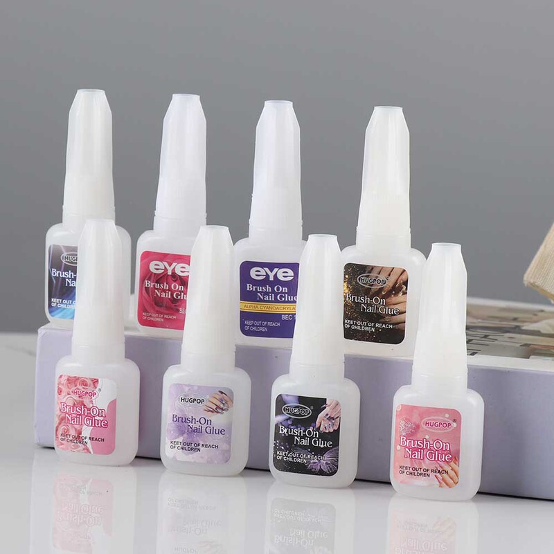 Nail Art Glue with Brush, Convenient Brush Head Design for Applying Fake Nail Patches, Long-Lasting Nail Art Glue