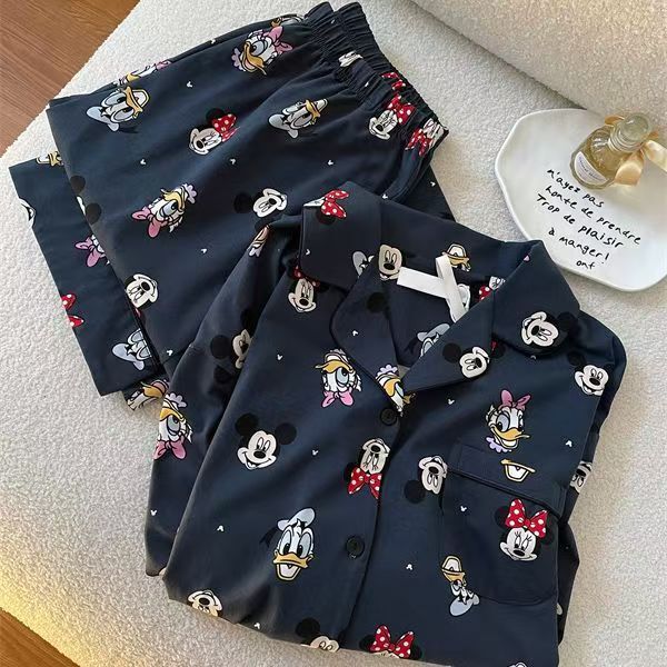 可爱小狗睡衣女春秋季长袖长裤套装ins风甜美少女可外穿家居服|undefined