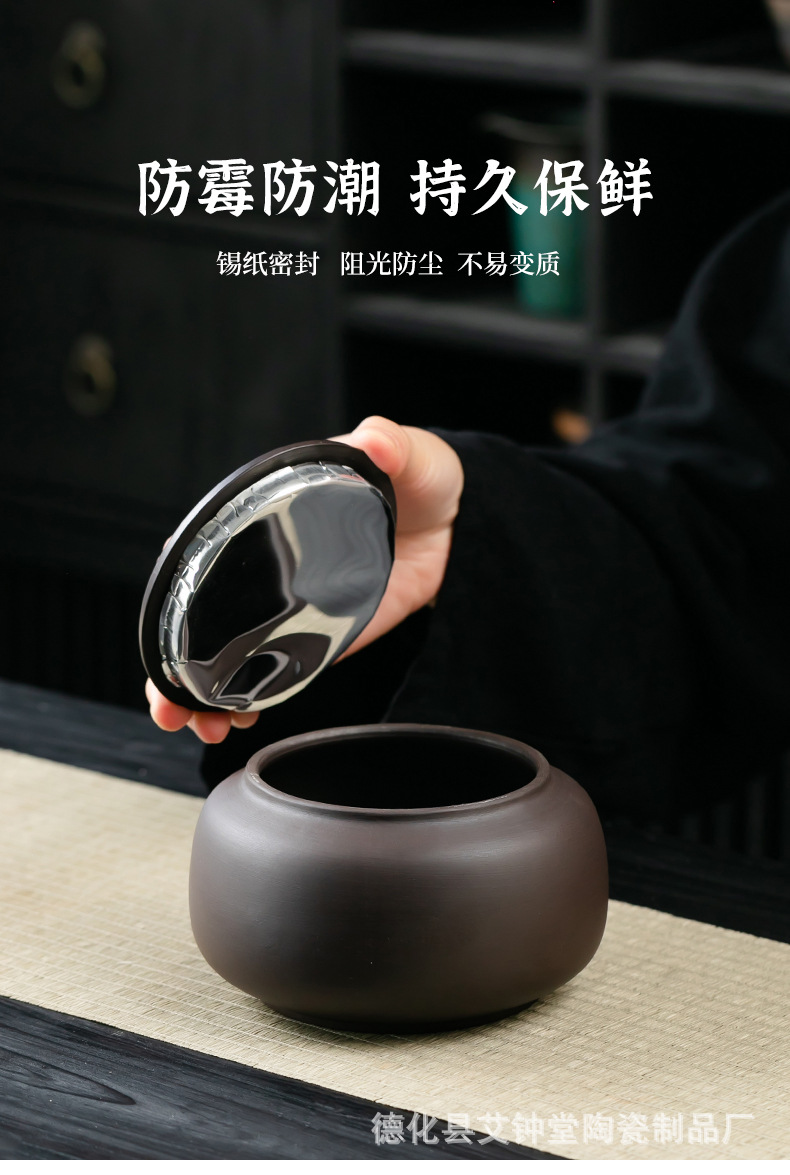 Ceramic Moxa Mud Paste Jar 501-800ml Chinese Style Heat Therapy Storage Container Microwave Safe overview