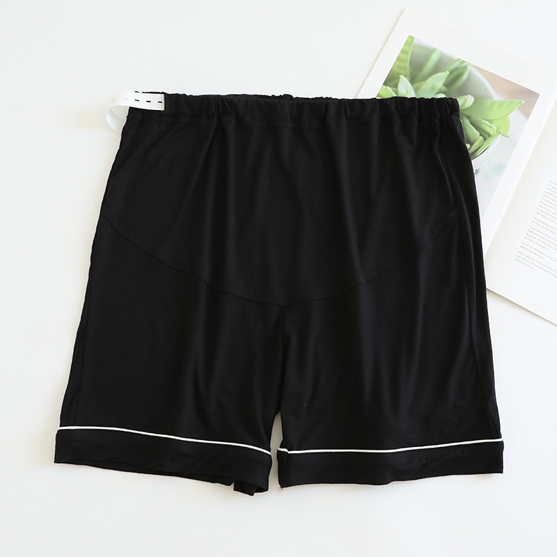 妊婦用パジャマ、妊娠中調節可能なホームパンツ、産後パンツ、お腹を締め付けないハイウエストマタニティショーツ、女性用夏用薄手