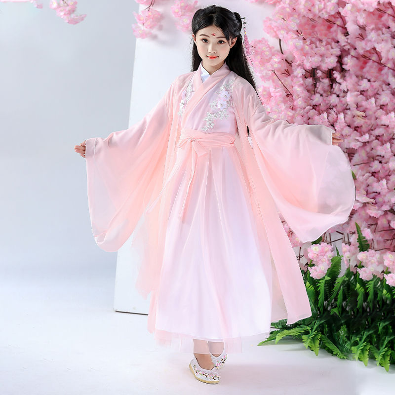 六一女童古装汉服儿童古代仙女裙襦裙仙女飘逸超仙10-12-15岁