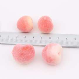 20mm25mm萌萌哒仿真泡沫小桃子 毛桃水蜜桃发簪 DIY材料配件